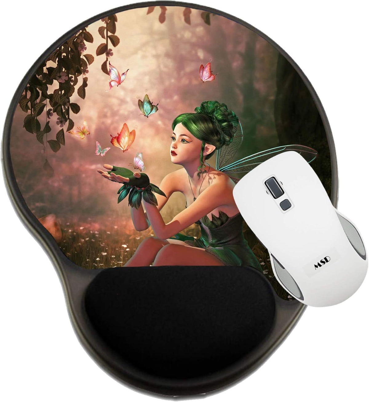 MSD Mousepad Wrist Rest Protected Mouse Pads, Mat with Wrist Support, Image I...