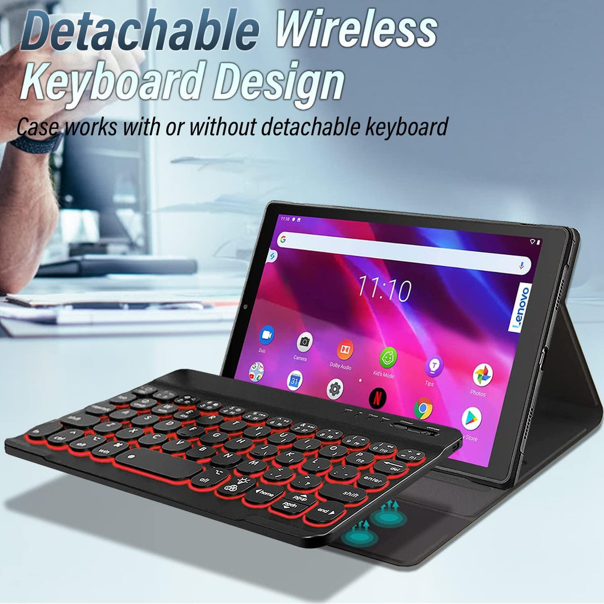 Backlit Keyboard Case for Lenovo 8.0 Inch Tab M8 Gen 3 2022/ Smart Tab M8 Gen...