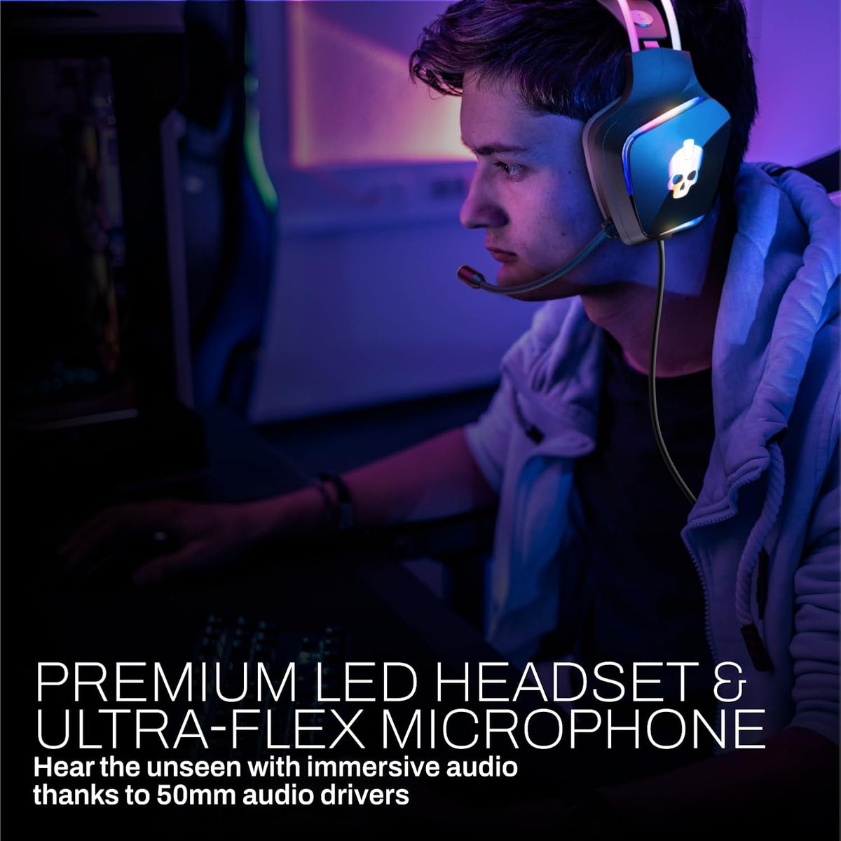 6-PC Wired RGB Mechanical Keyboard, Mouse & Pad, Headset w/Stand Light