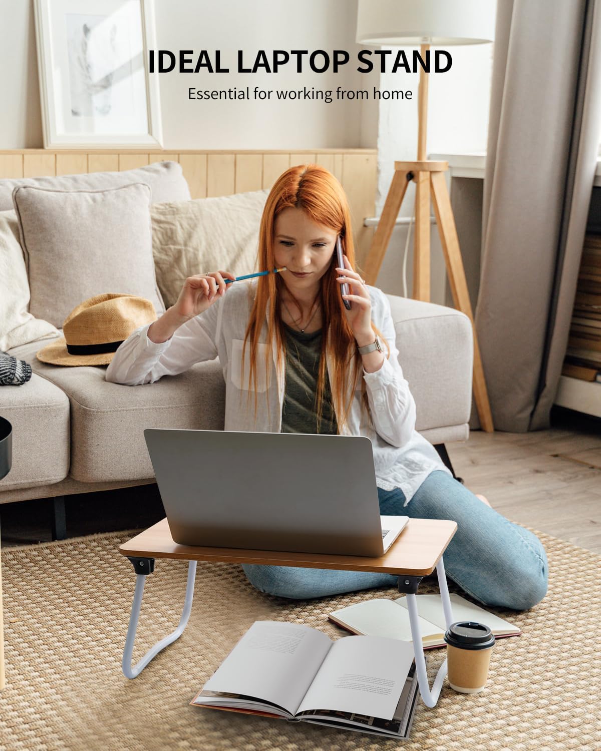 Ruxury Foldable Lap Desk Laptop Stand Bed Desk Table Tray, Breakfast Serving ...