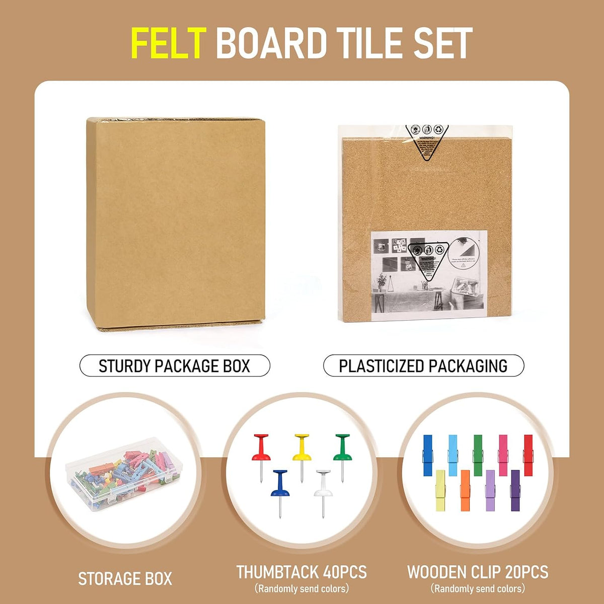 Cork Board Tiles - 8 Packs Adhesive Corkboards for Wall,Small Cork Board Deco...