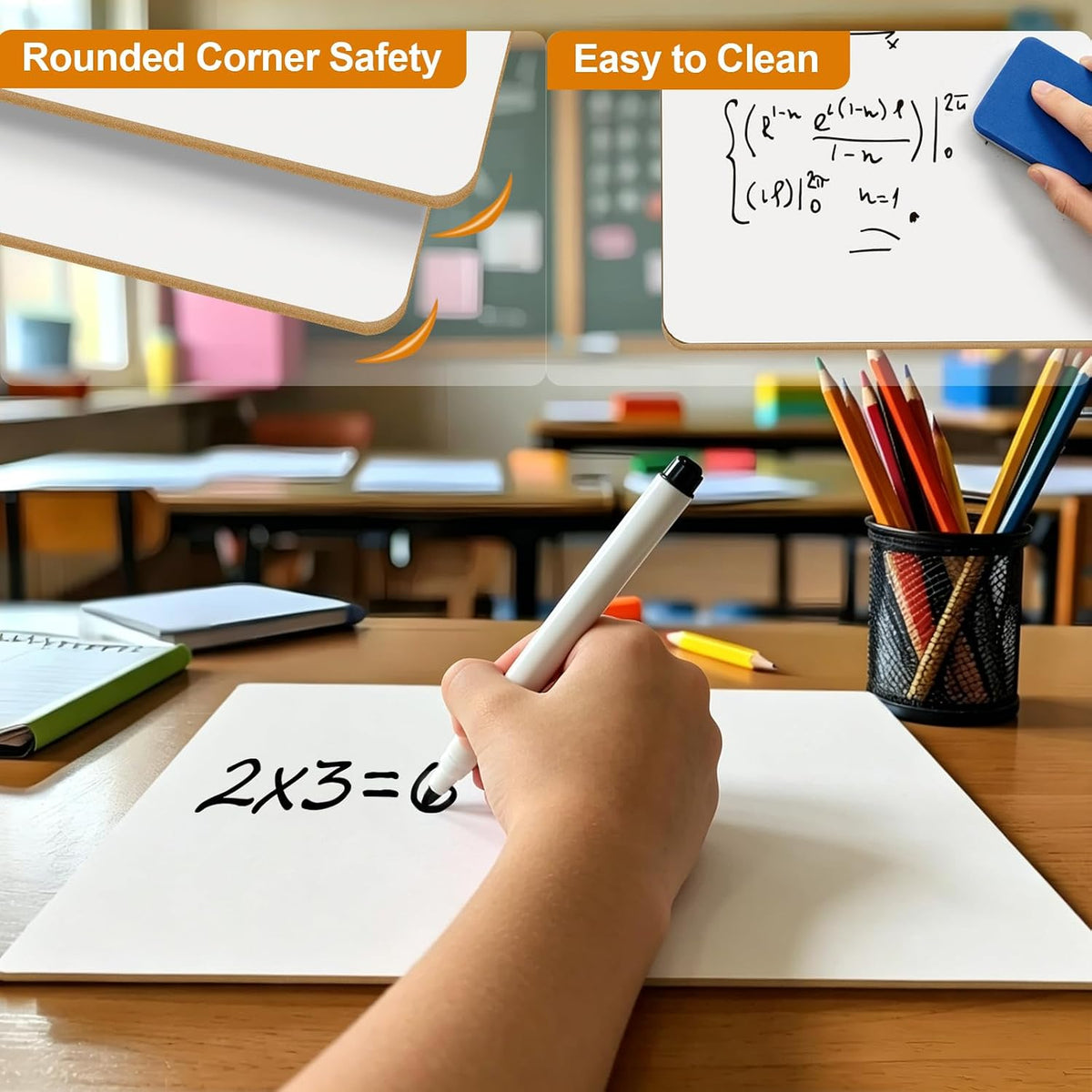 32 Pack 9"X12" Small White Boards for Students,Portable Mini Dry Er...