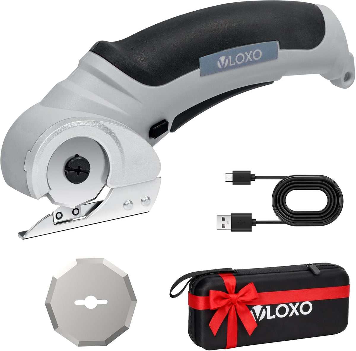 VLOXO Cordless Electric Scissors 4.2V Cardboard Cutter with Safety Lock