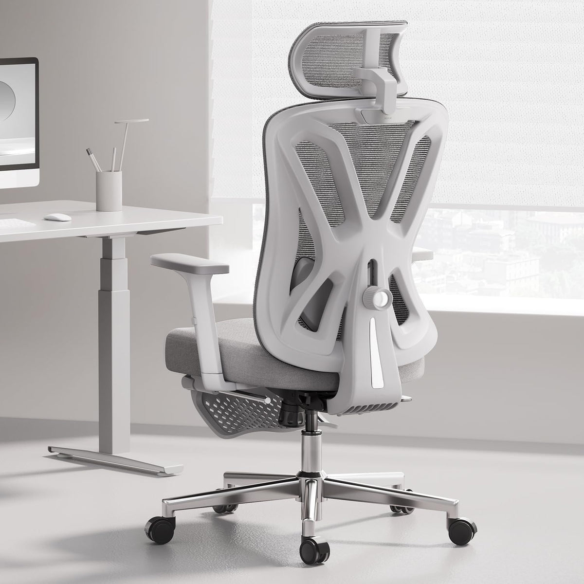 Hbada P5 Ergonomic Office Chair, Desk Chair with Adjustable Lumbar Support an...