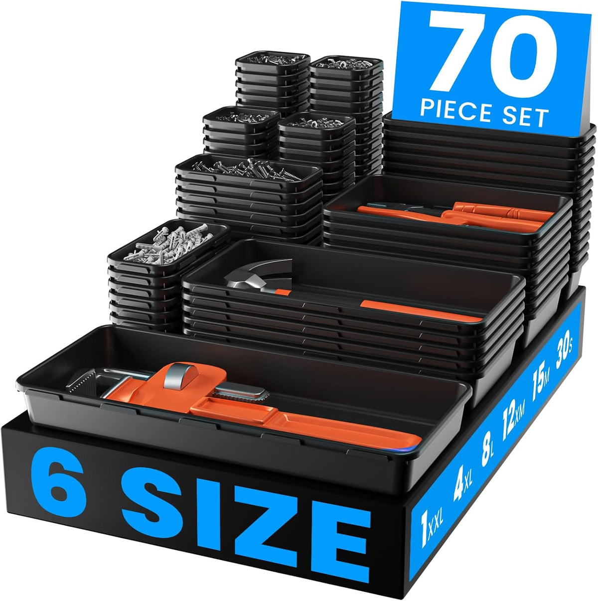 A-LUGEIใ๐ณ๐ฌpcs ๐ฒ๐ฆ๐ถ๐๐ฒใ Tool Box Organizer and Storage drawer organizer