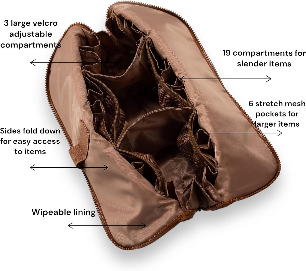 THE VERTI-Vertical Waterproof Makeup & Toiletry Bag | 23-Pocket Organizer...