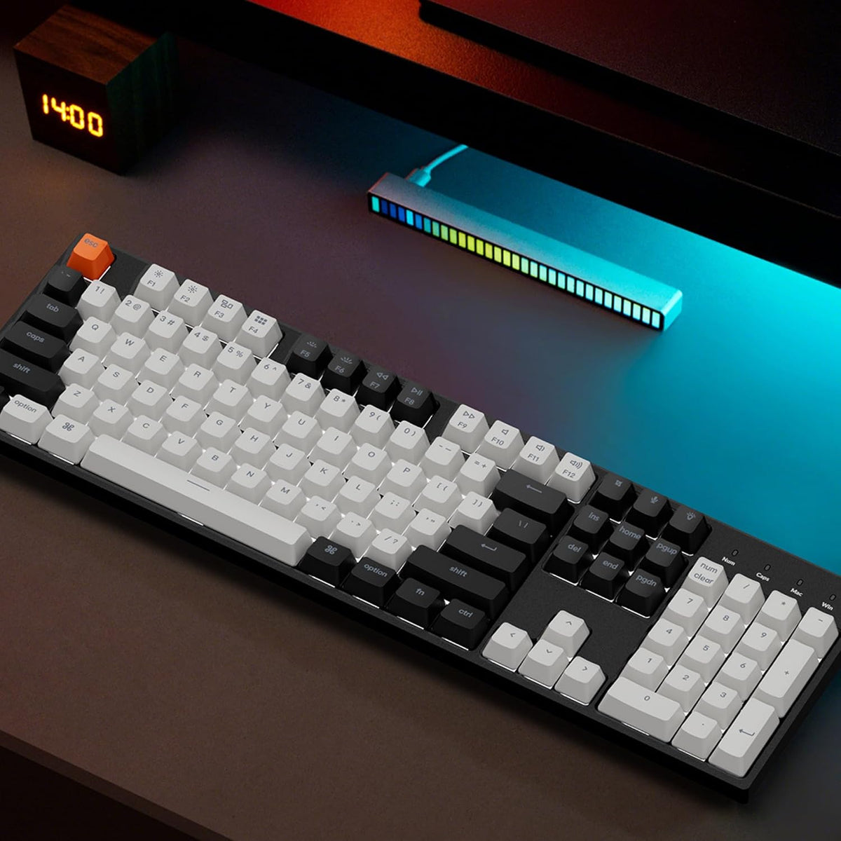 Keychron C2 Wired Full-Size Keyboard, Brown Switch, White Backlit