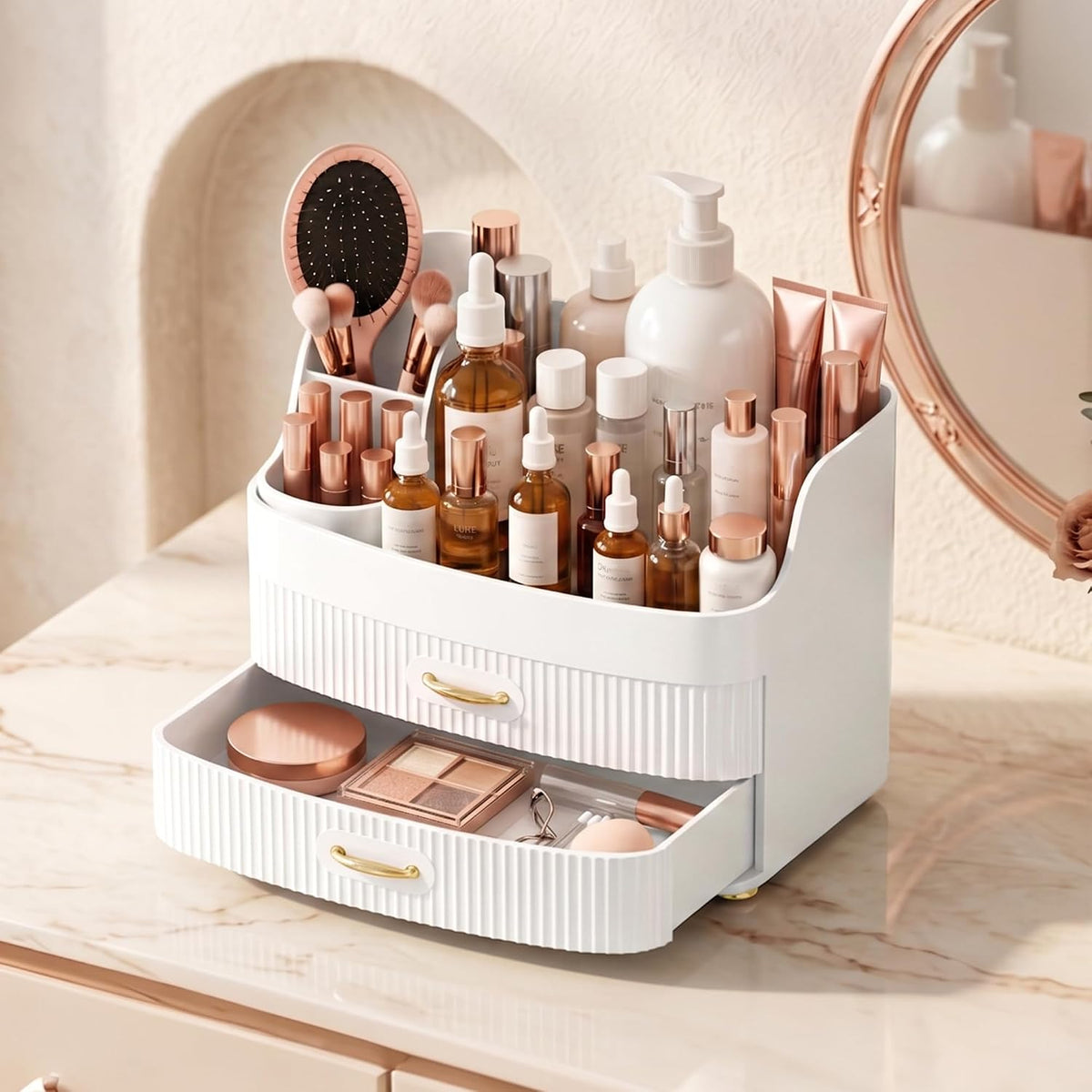Makeup Organizer for Countertop Vanity Skincare Storage for Perfume Lipstick ...