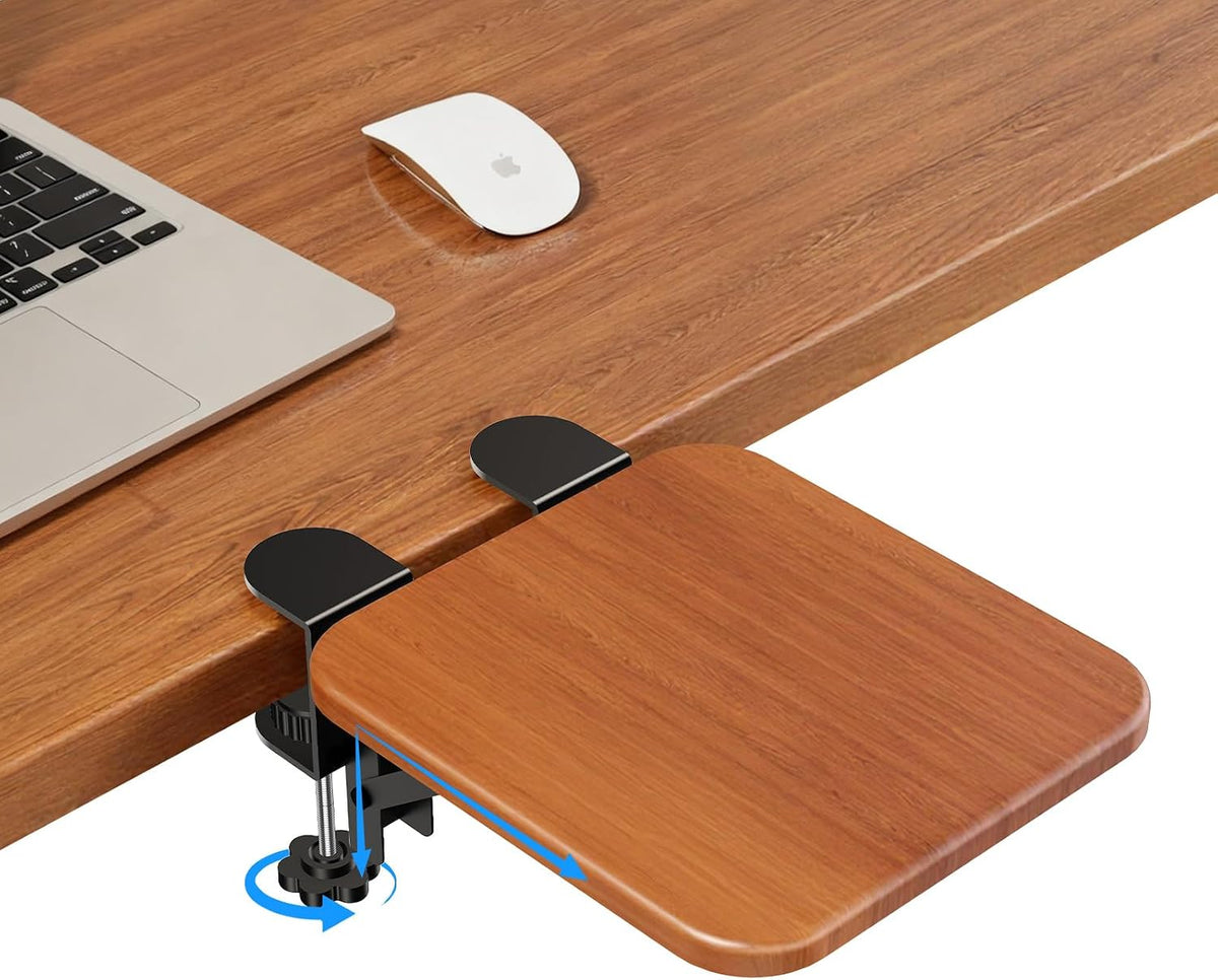 Ergonomic Desk Extender Tray, 8.2"x7.6" Table Mount Arm Wrist Rest ...