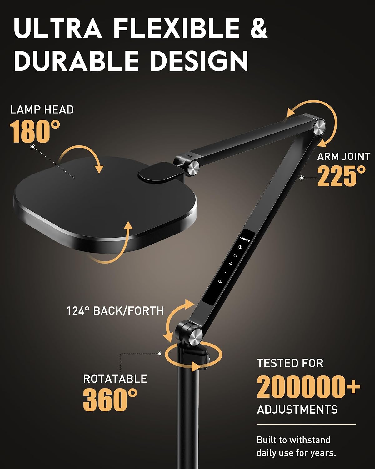 LitONES Eye-Care LED Floor Lamps, Remote, 69" Standing Read Lamp, 30 Modes