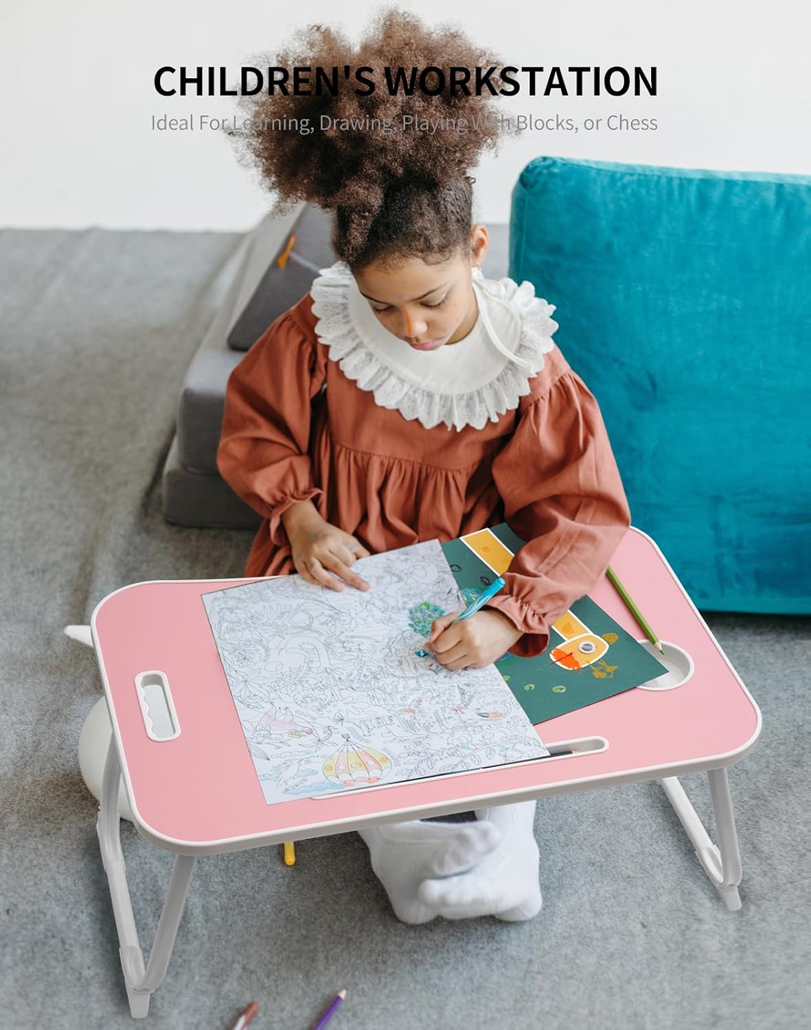 ZEAPTAC Laptop Bed Desk, Foldable Lap Desk, Portable Lap Table, Laptop Stand ...