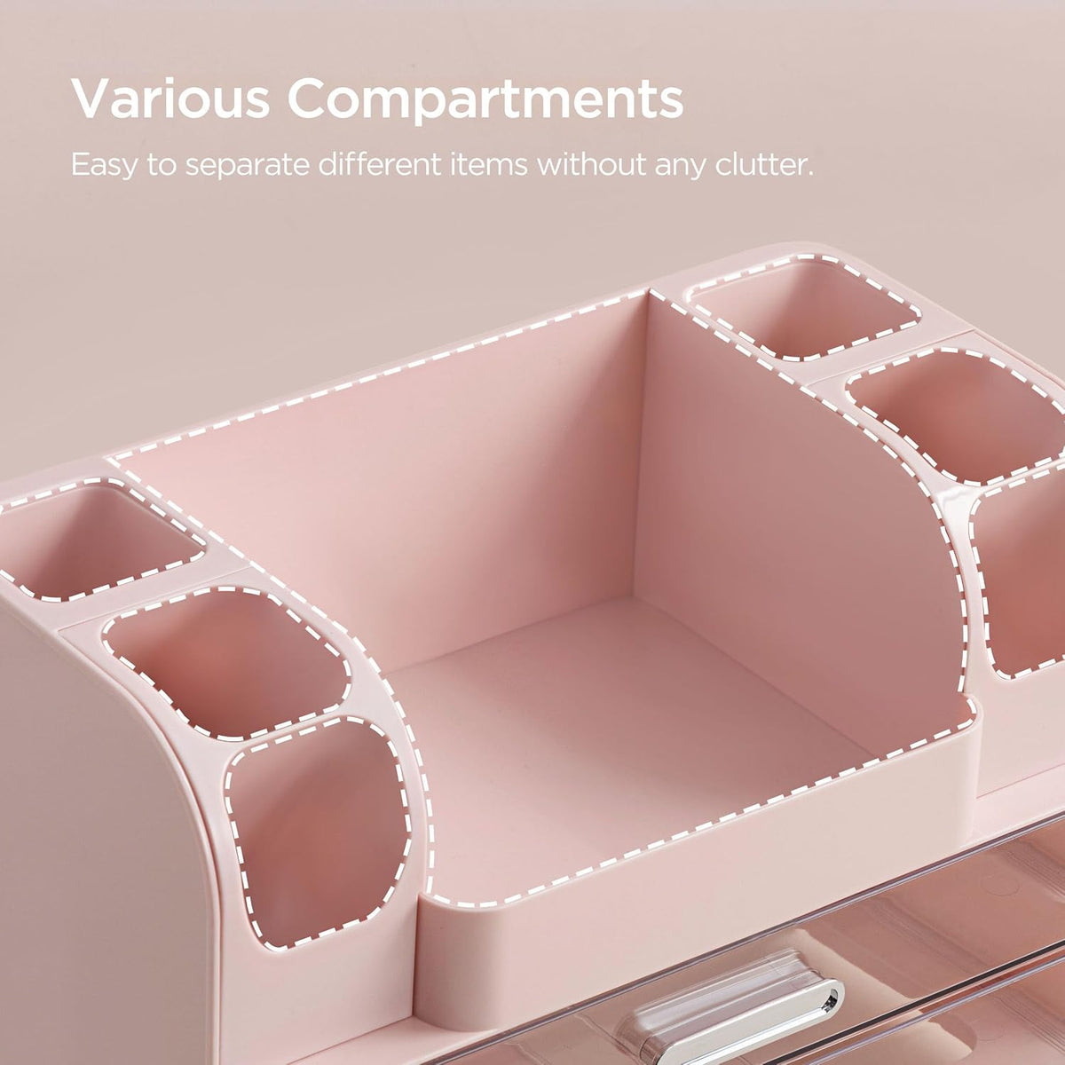 HBlife Makeup Organizer for Vanity with Brush Holder, Large Bathroom Countert...