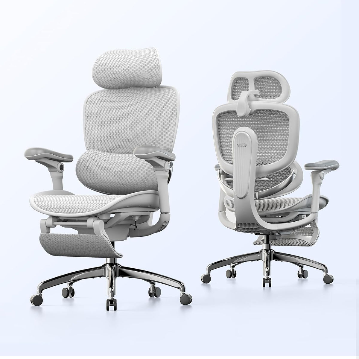 SIHOO Doro C300 Pro V2 Ergonomic Office Chair with Footrest, Grey