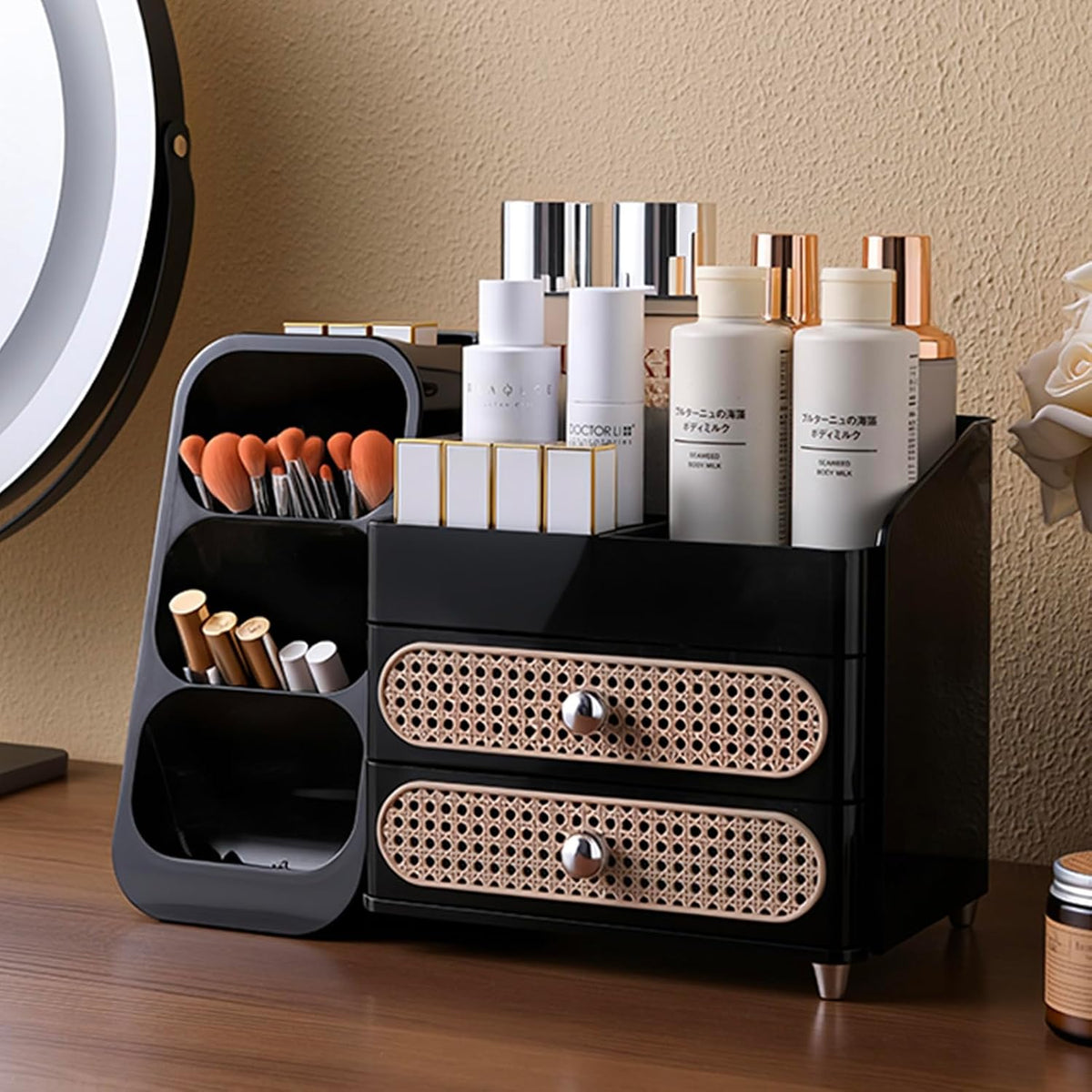 Aveniee Makeup Organizer with Drawers, Large Bathroom Countertop Organizer fo...