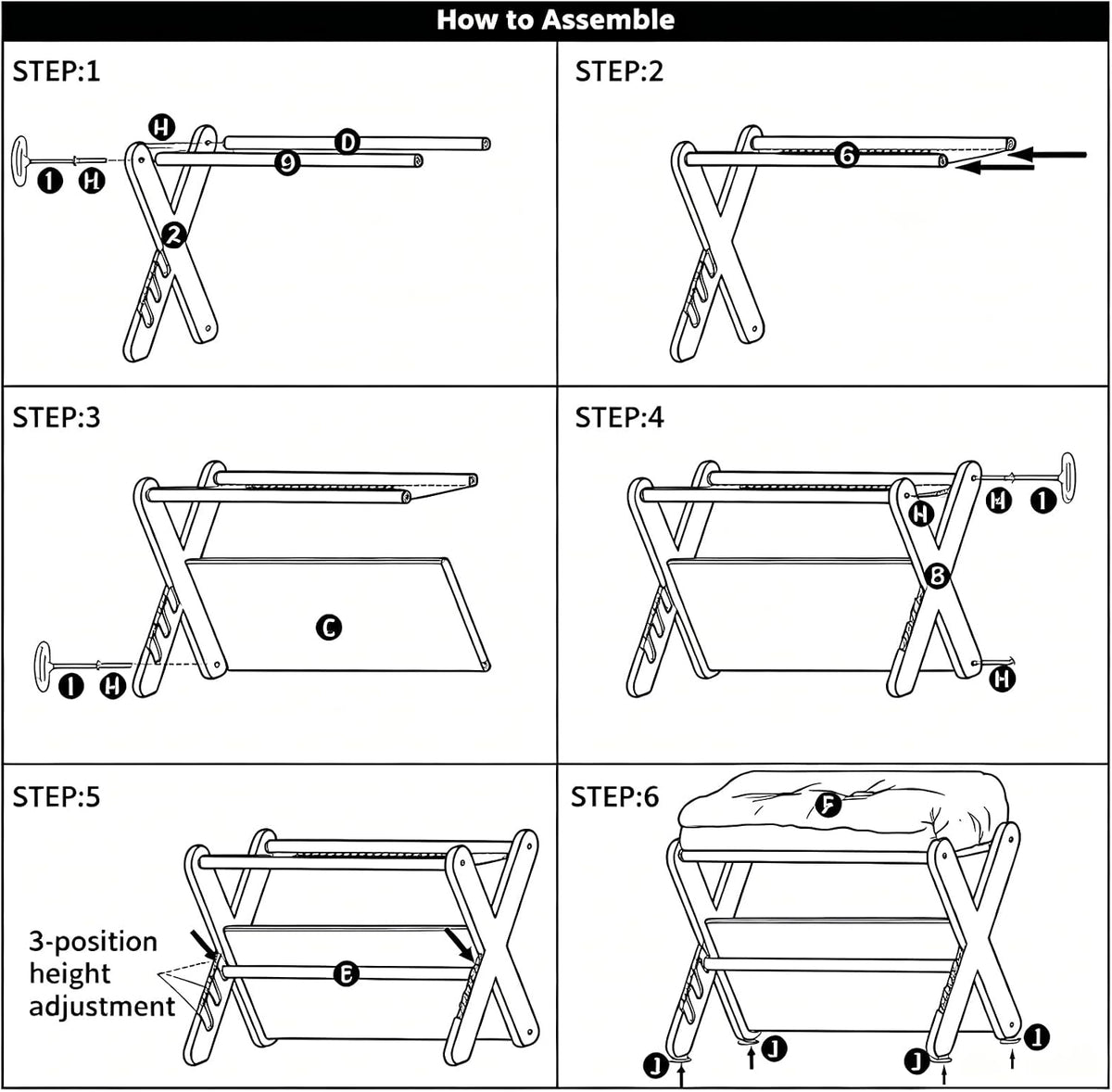 Adjustable Foot Rest Under Desk at Work, 16.6" Wide Wooden Ergonomic Foo...