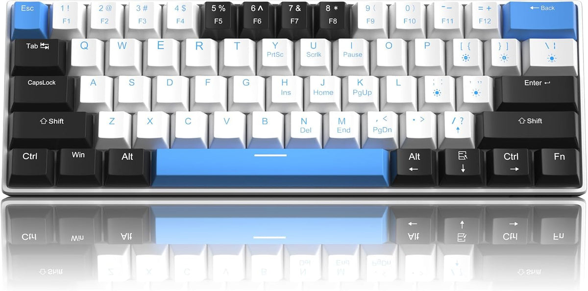 Camiysn 60% Mechanical Gaming Keyboard,Mixed Color Keycaps Gaming Keyboard wi...