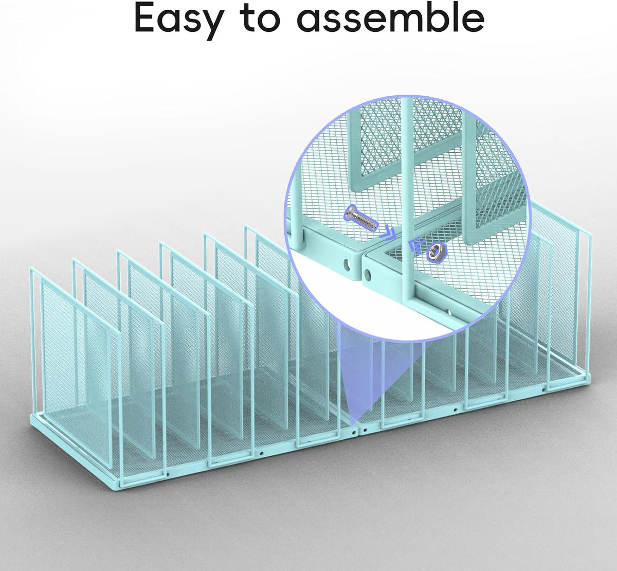 File Organizer for Desk, 11-Section Vertical File Sorter, Paper Holder Organi...
