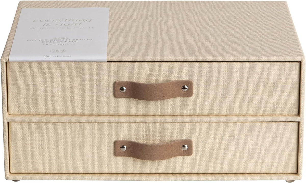 Bigso Birger 2 Drawers - Desktop Drawers for A4 and Letter Size Papers and Do...