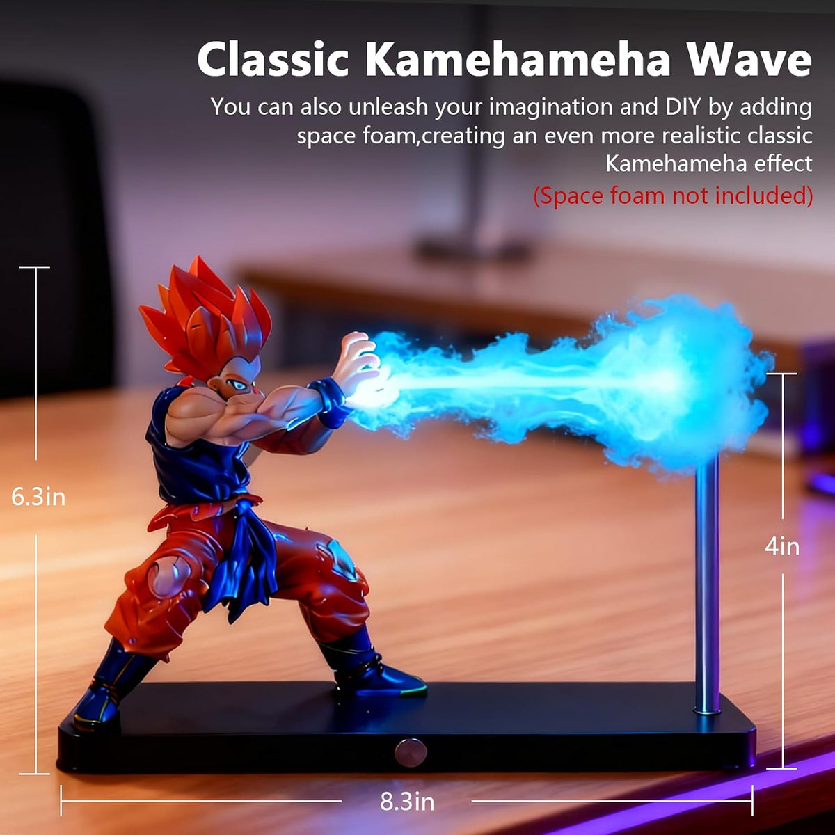 Doku Lamp Magnetic Super Saiyan lamp with LED Lighting Effect