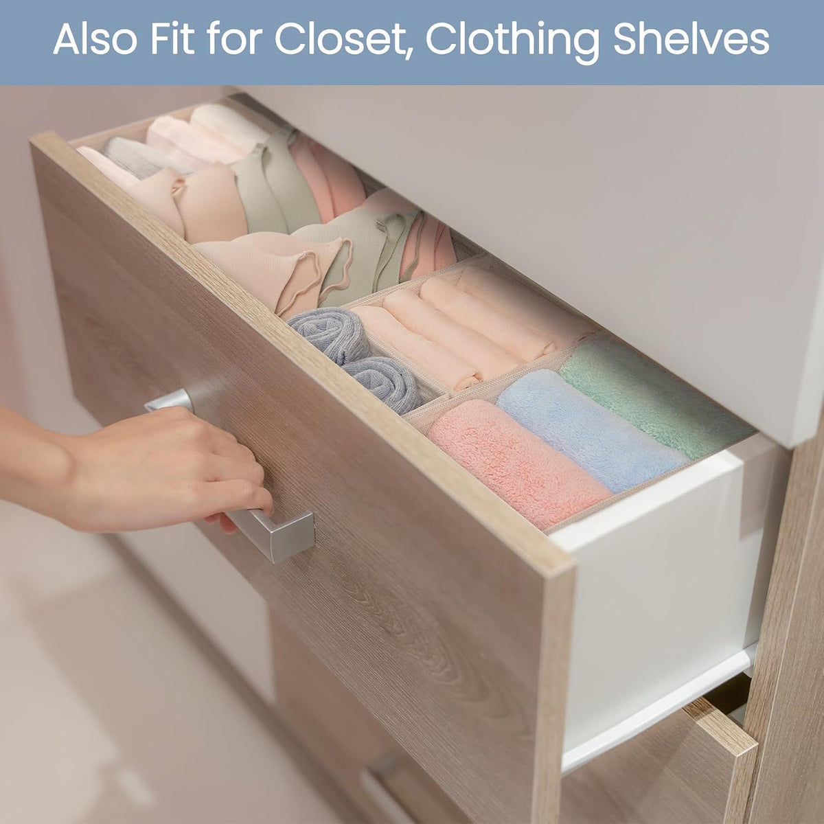 Criusia Drawer Organizer Clothes, 24 Pack Underwear Drawer Organizers, Foldab...
