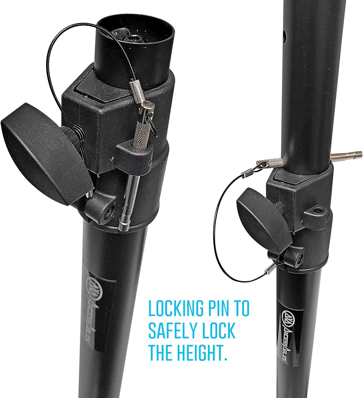 AxcessAbles Studio Monitor Speaker Stands Pair. 80lb Capacity per Stand. Adju...