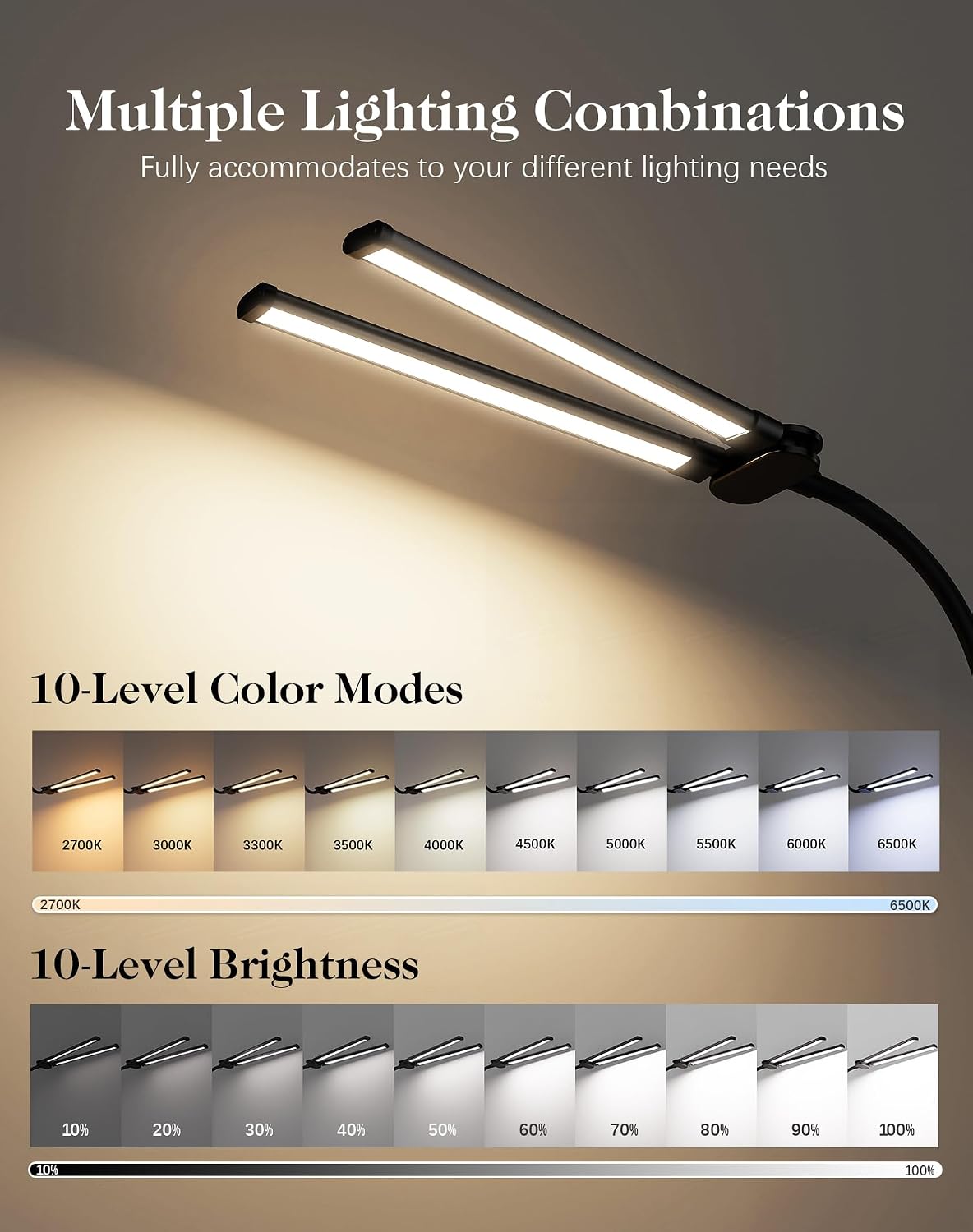 LED Floor Lamp with Table, 18W Bright Reading Floor Lamp for Office, Narrow S...