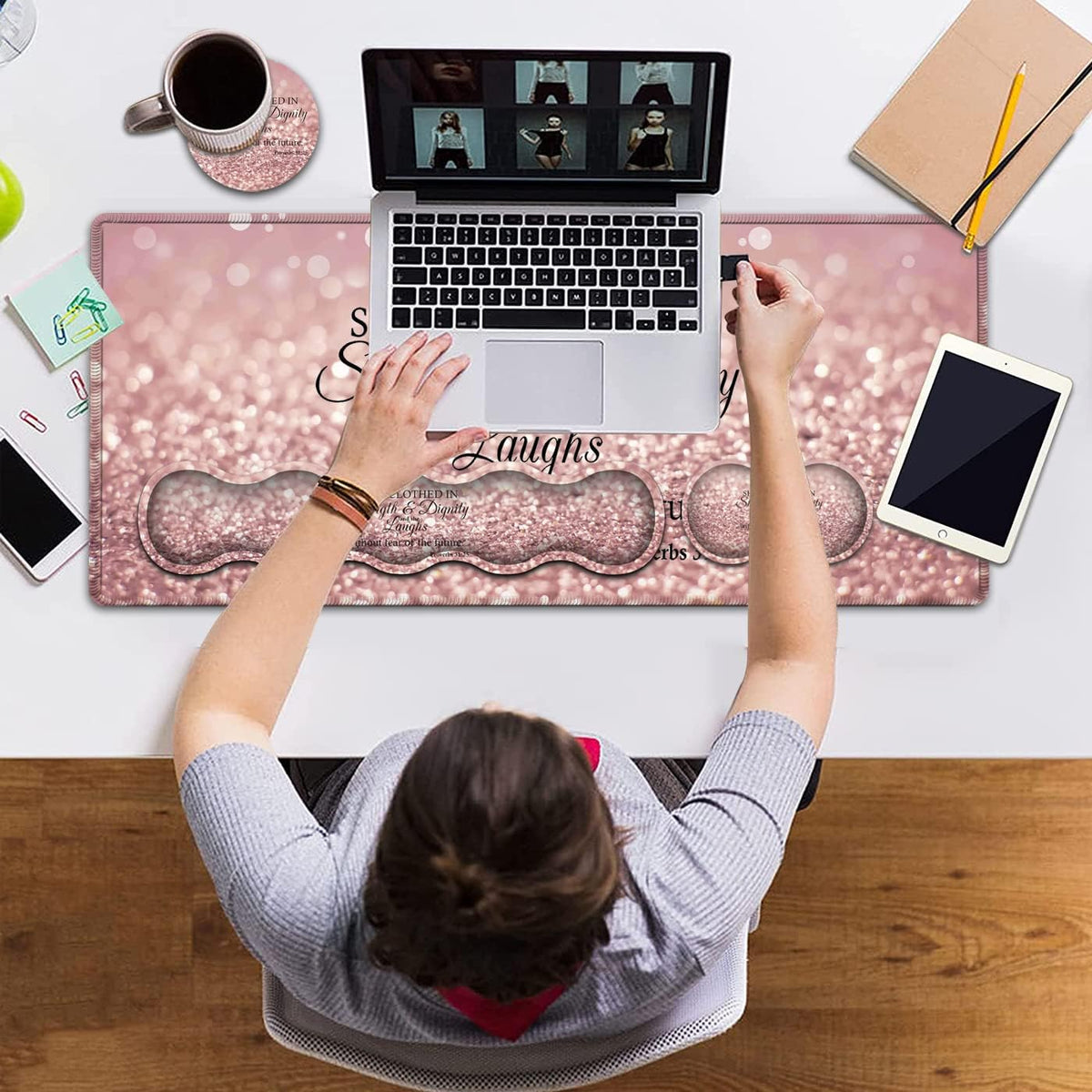 Large Gaming Mouse Pad,Extended Office Desk Mat,Waterproof Desk Writing Pad f...