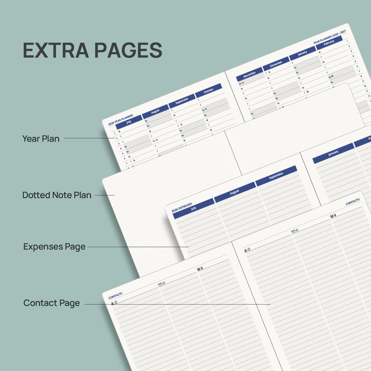 POPRUN Planner 2026-2027, 8.25" x 11.75" Academic Weekly Calendar P...