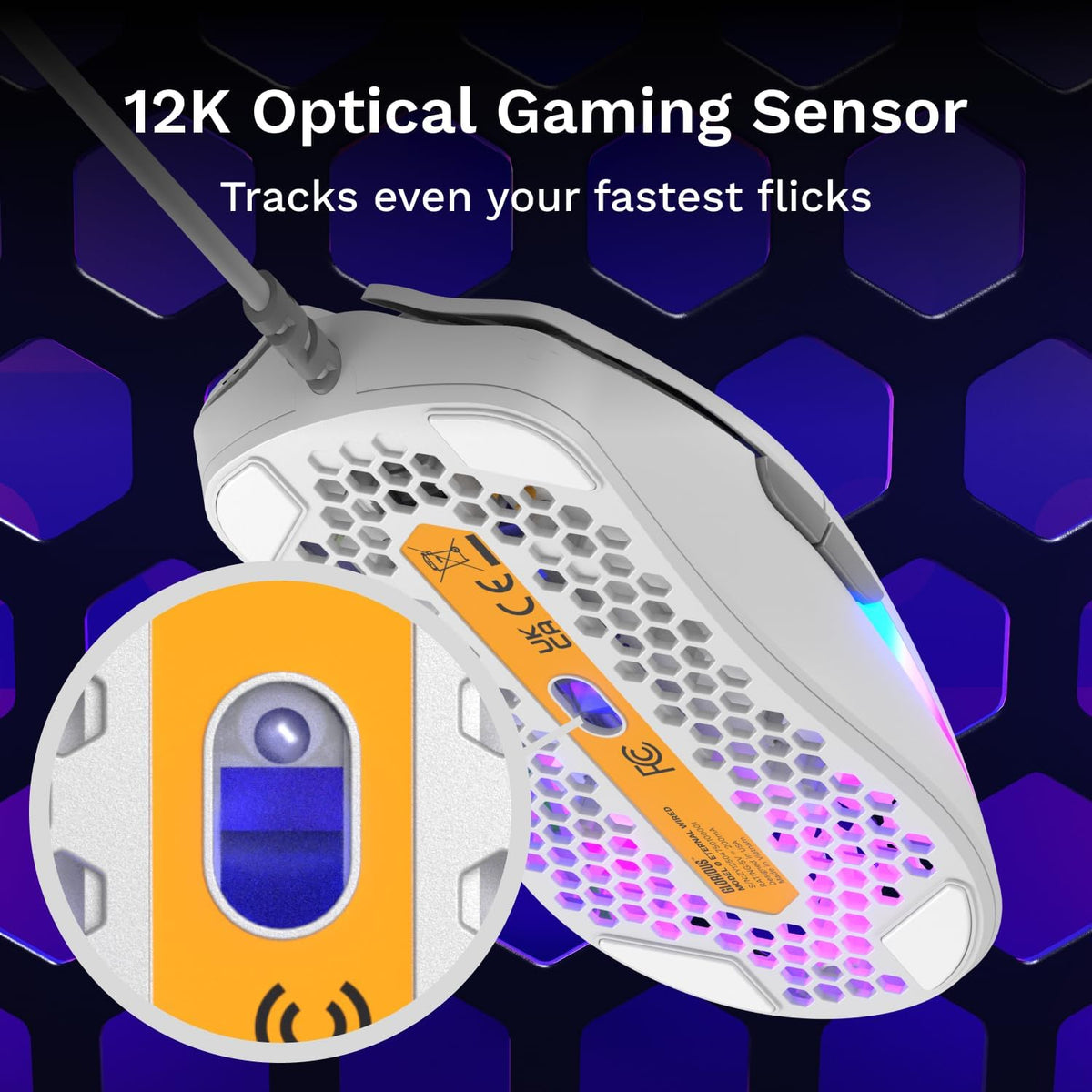 GLORIOUS Model O Eternal Ultralight RGB Gaming Mouse - Wired - 55g Lightweigh...