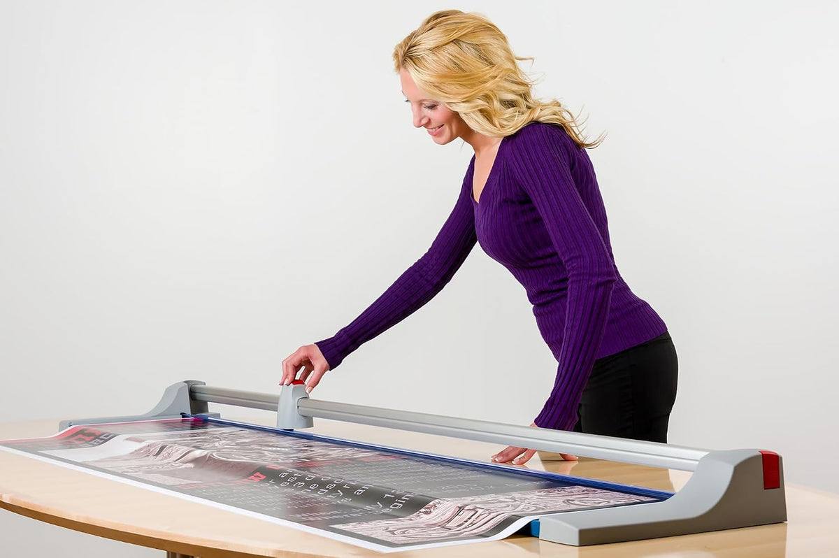 Dahle 472 Premium Rolling Trimmer, 72" Cut Length, 12 Sheet Capacity, Se...