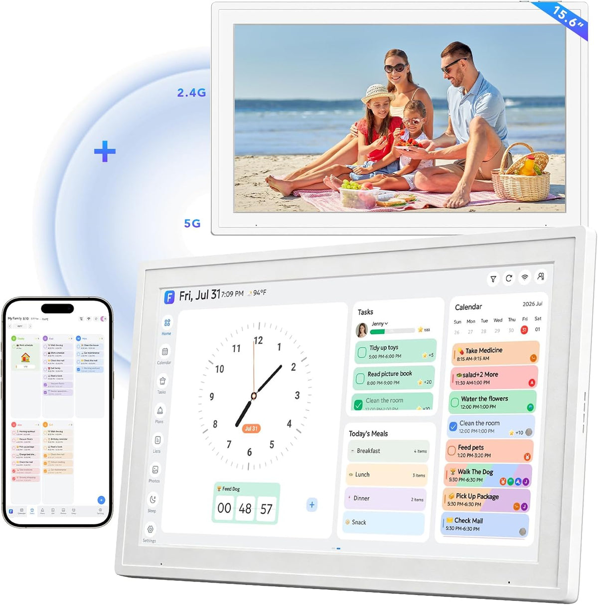 Digital Calendar 15.6 inch Wall Planner Electronic Calendars & Chore Char...