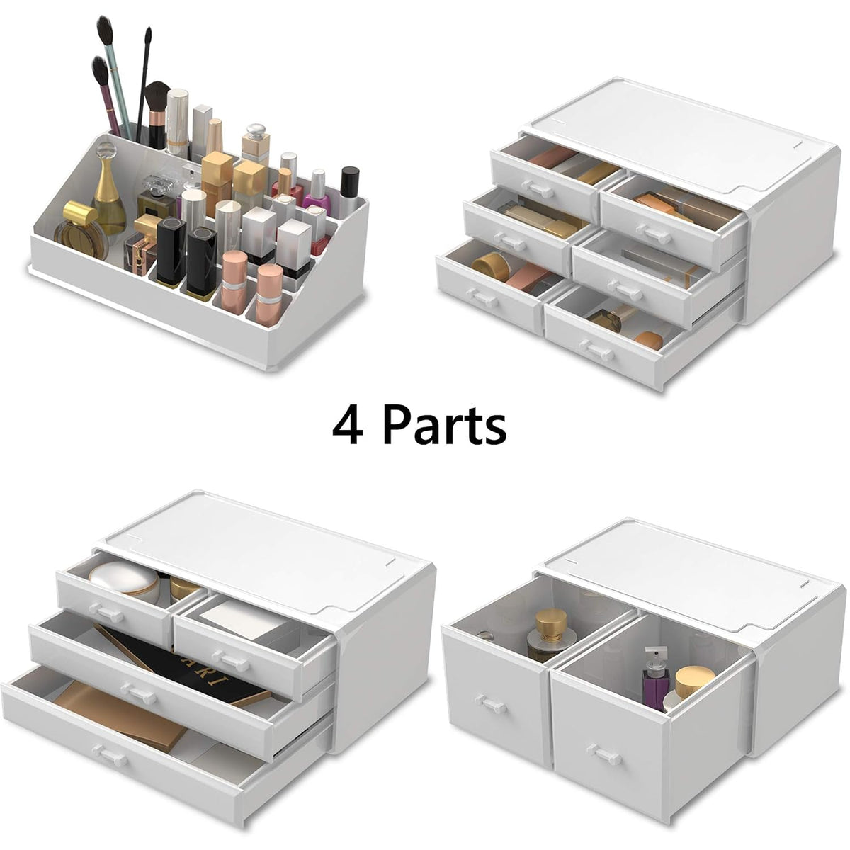 Readaeer Makeup Cosmetic Organizer Storage Drawers Display Boxes Case with 12...