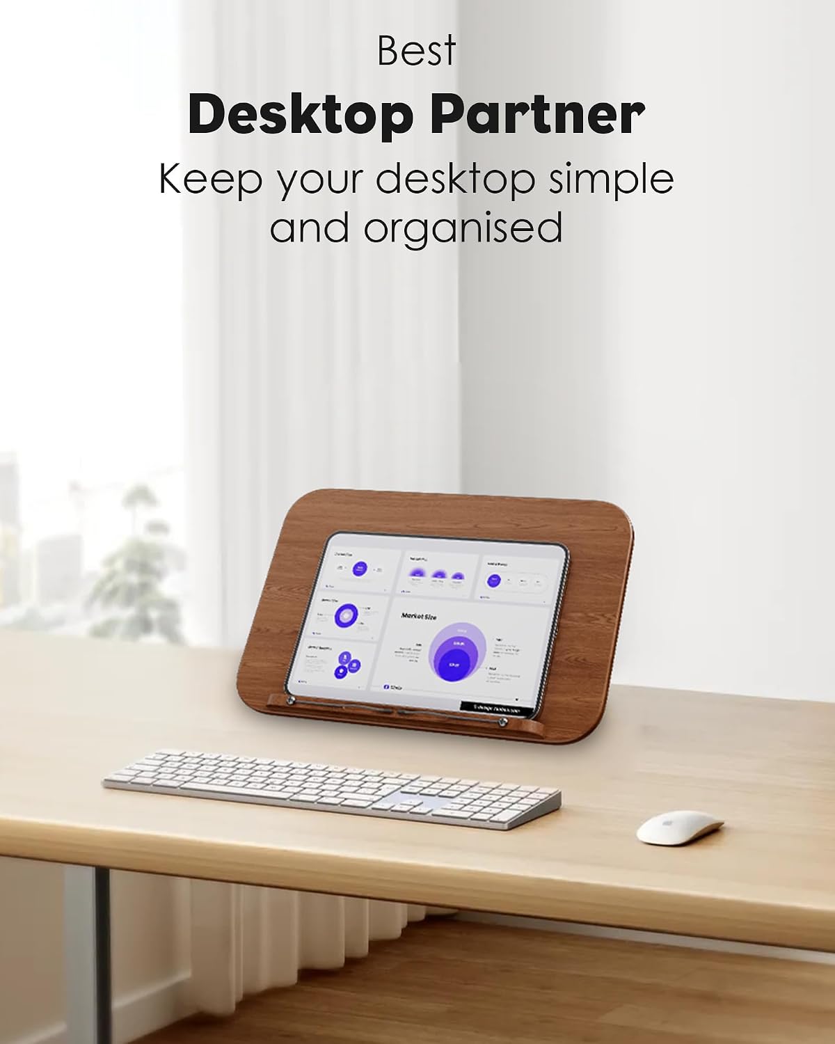 aboutool 2 in 1 Dual-use Floor Book Stand & Desktop Book Stand,Height Adj...