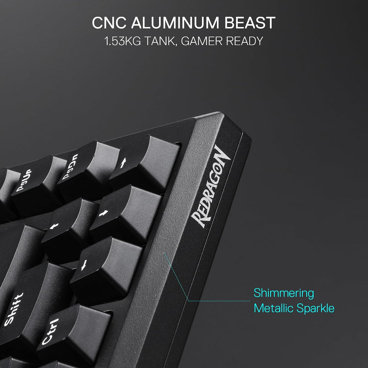 Redragon K687 Wired CNC Gasket Gaming Keyboard, 81 Keys Mechanical Keyboard w...