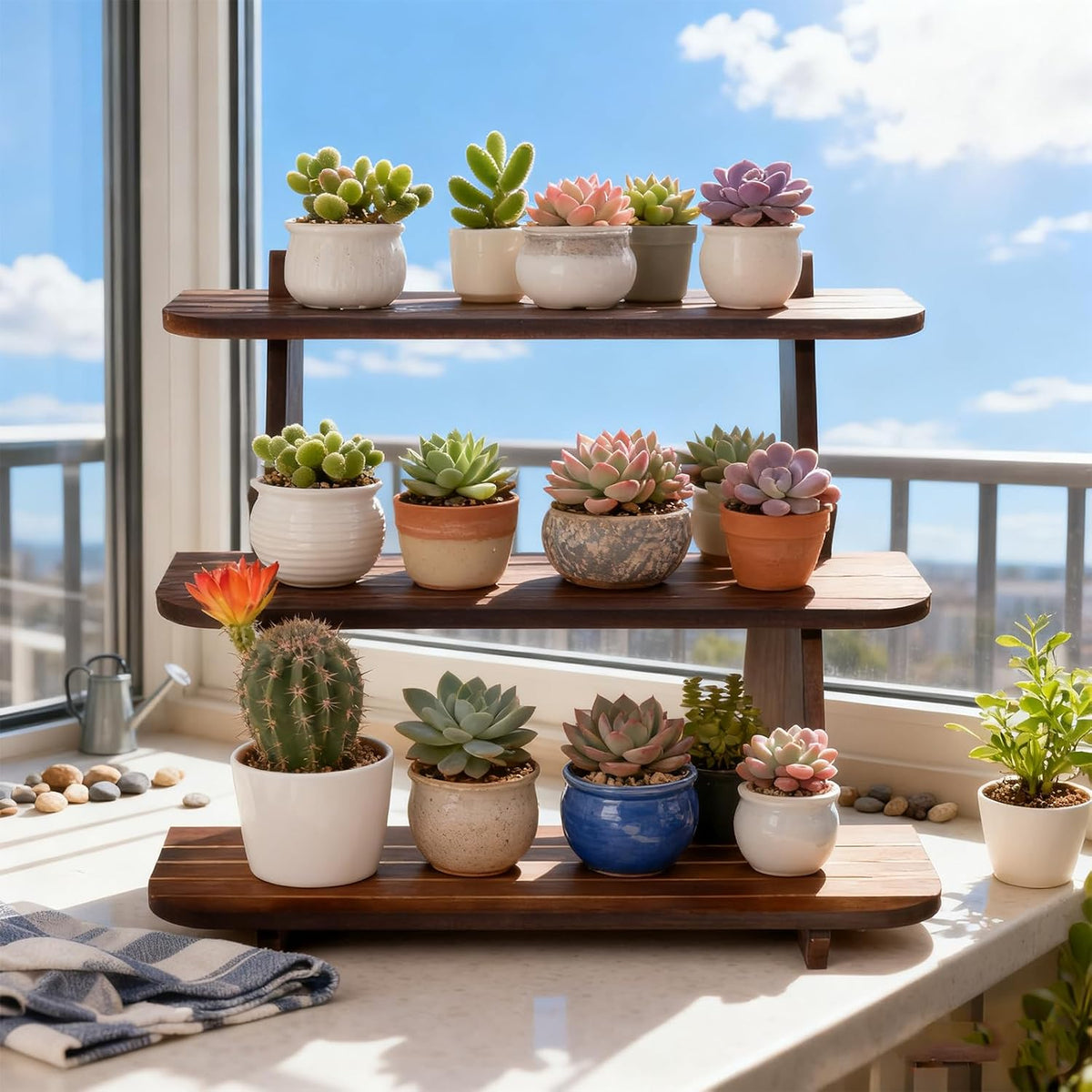 Wooden Display Stand, Tiered Cupcake Stand, 3 Tier Display Stand Riser