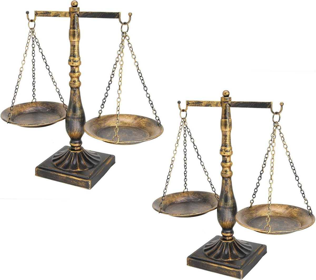 Owlgift Set of 2 Vintage Metal Libra Jewelry Towers Display Cosmetic Organize...