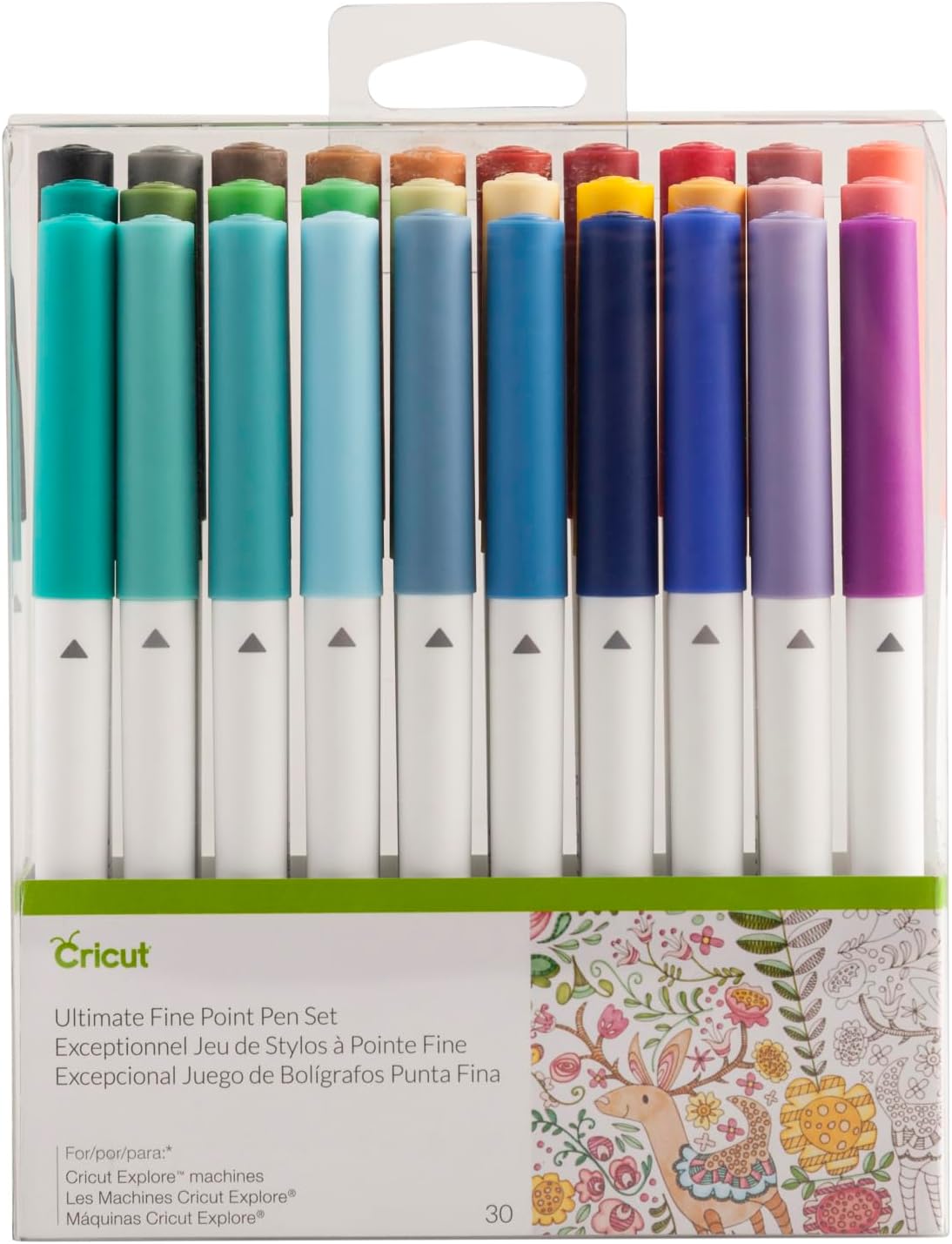 Cricut Ultimate Fine Point Pen Set, 0.4mm Fine Tip Pens to Write, Draw & ...