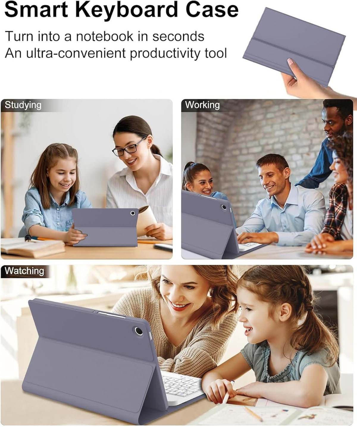 Keyboard Case for Samsung Galaxy Tab A11+ Plus/A9+ Plus 11 inch, Magnetic Det...