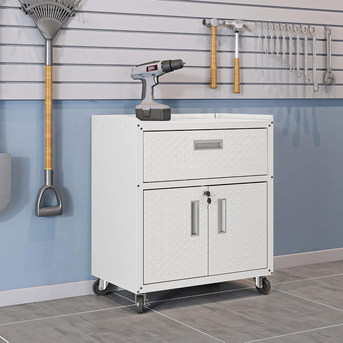 Manhattan Comfort Fortress Storage Units, White