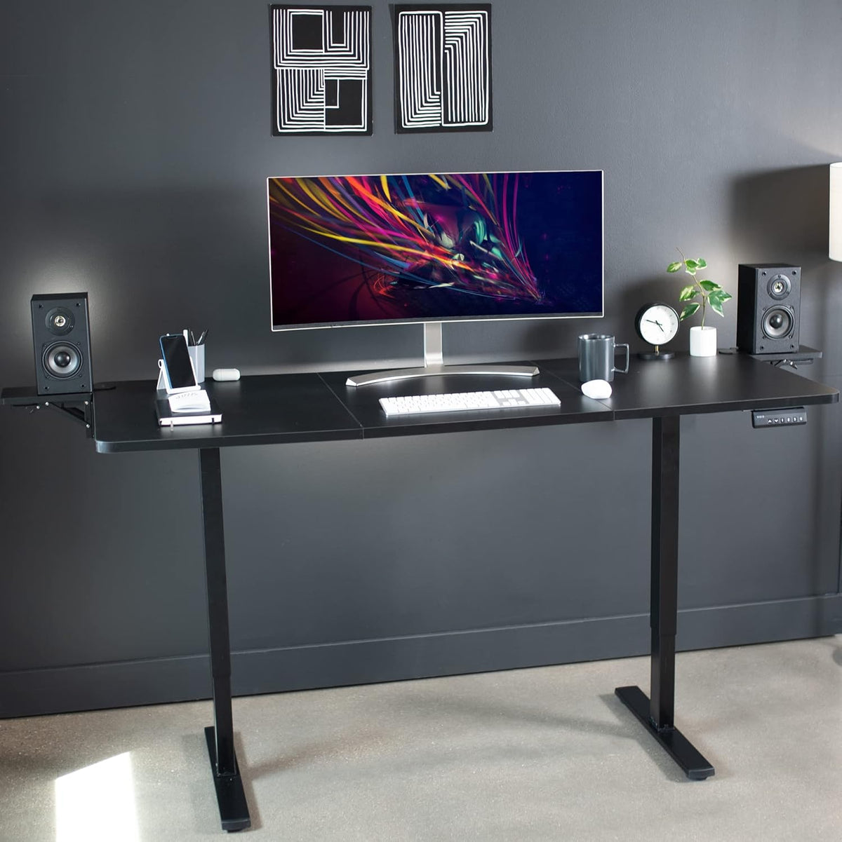 VIVO Black Clamp-on 6 x 9 inch Desk Extender, DESK-EXT09