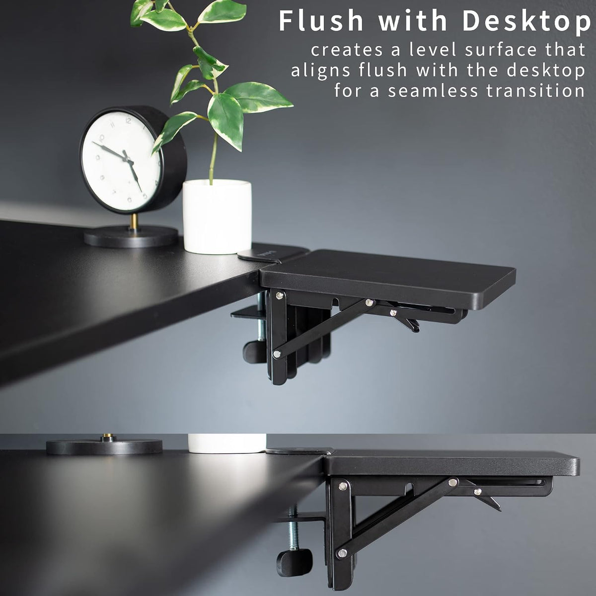 VIVO Black Clamp-on 6 x 9 inch Desk Extender, DESK-EXT09