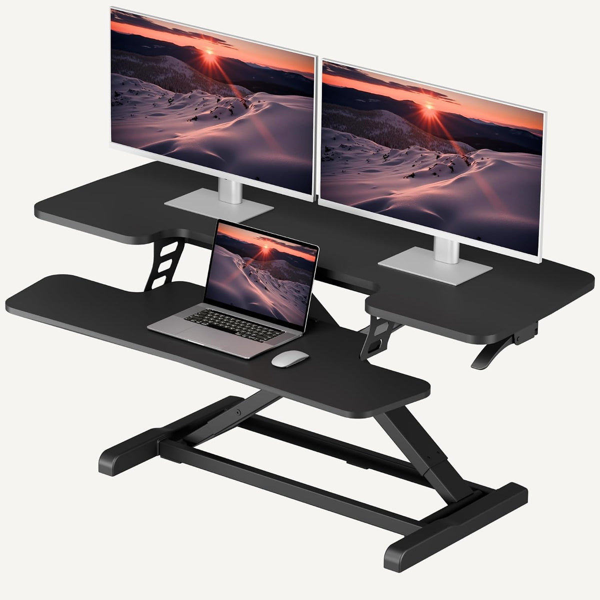 SANODESK 42" Extra Large Standing Desk Converter, Height Adjustable Sit ...