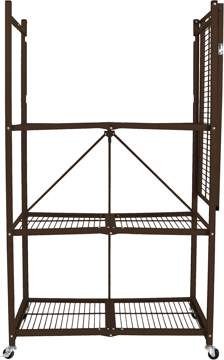 Origami 4-Tier Folding Shelf, Storage Organizer Shelves w/Wheels for Home &am...