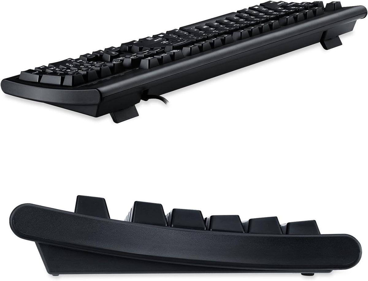 Perixx Periboard-106, Wired Performance Full Size Keyboard, Curve Ergonomic K...