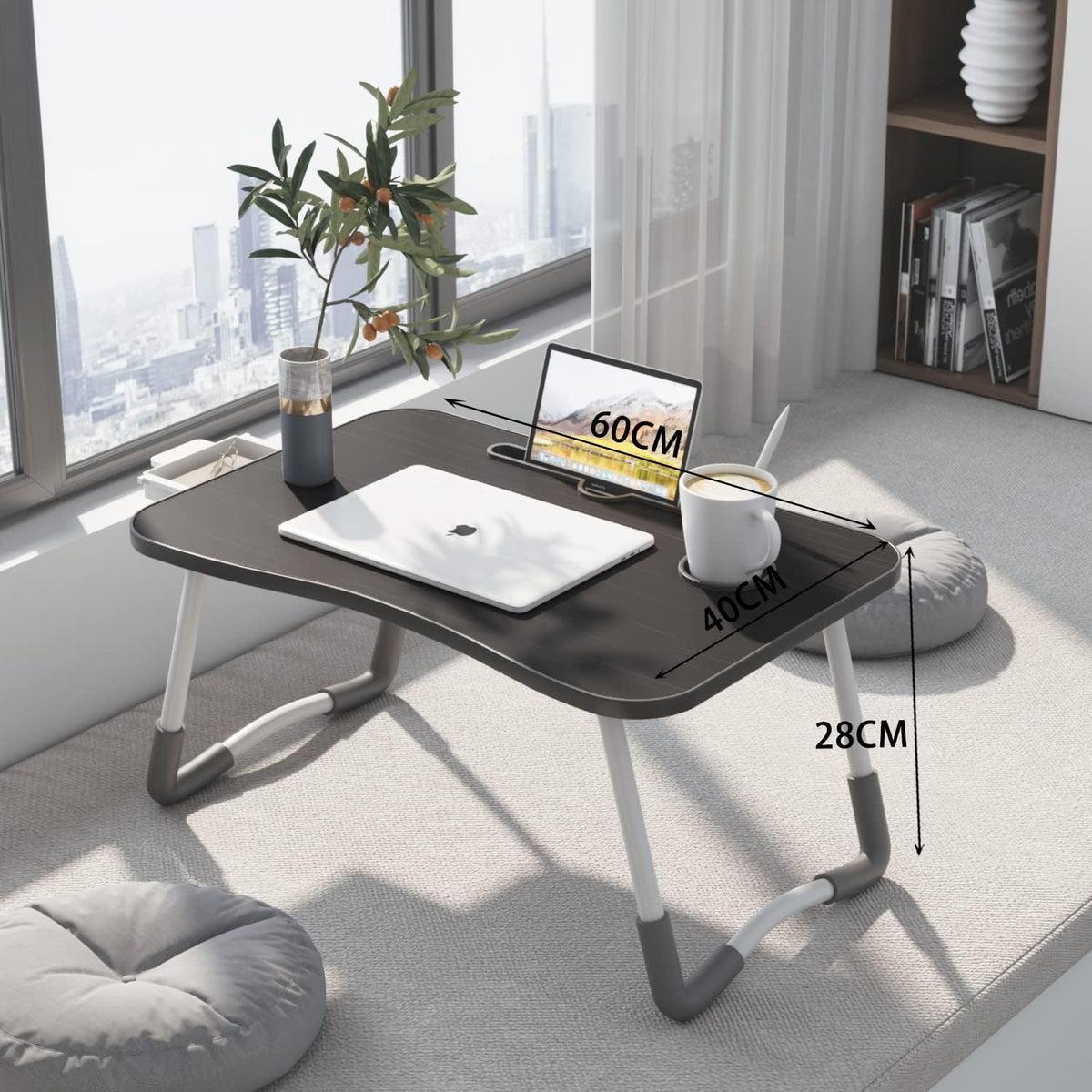 Laptop Desk Foldable Bed Table, Portable Lap Desk Laptop Bed Tray Table with ...