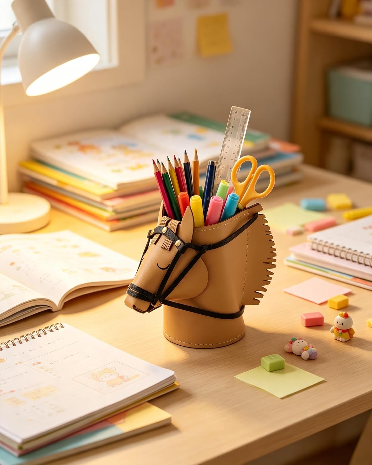 Cute Horse Pen Holder for Desk,Unique Decor for Office,Home,Gift,Accessory