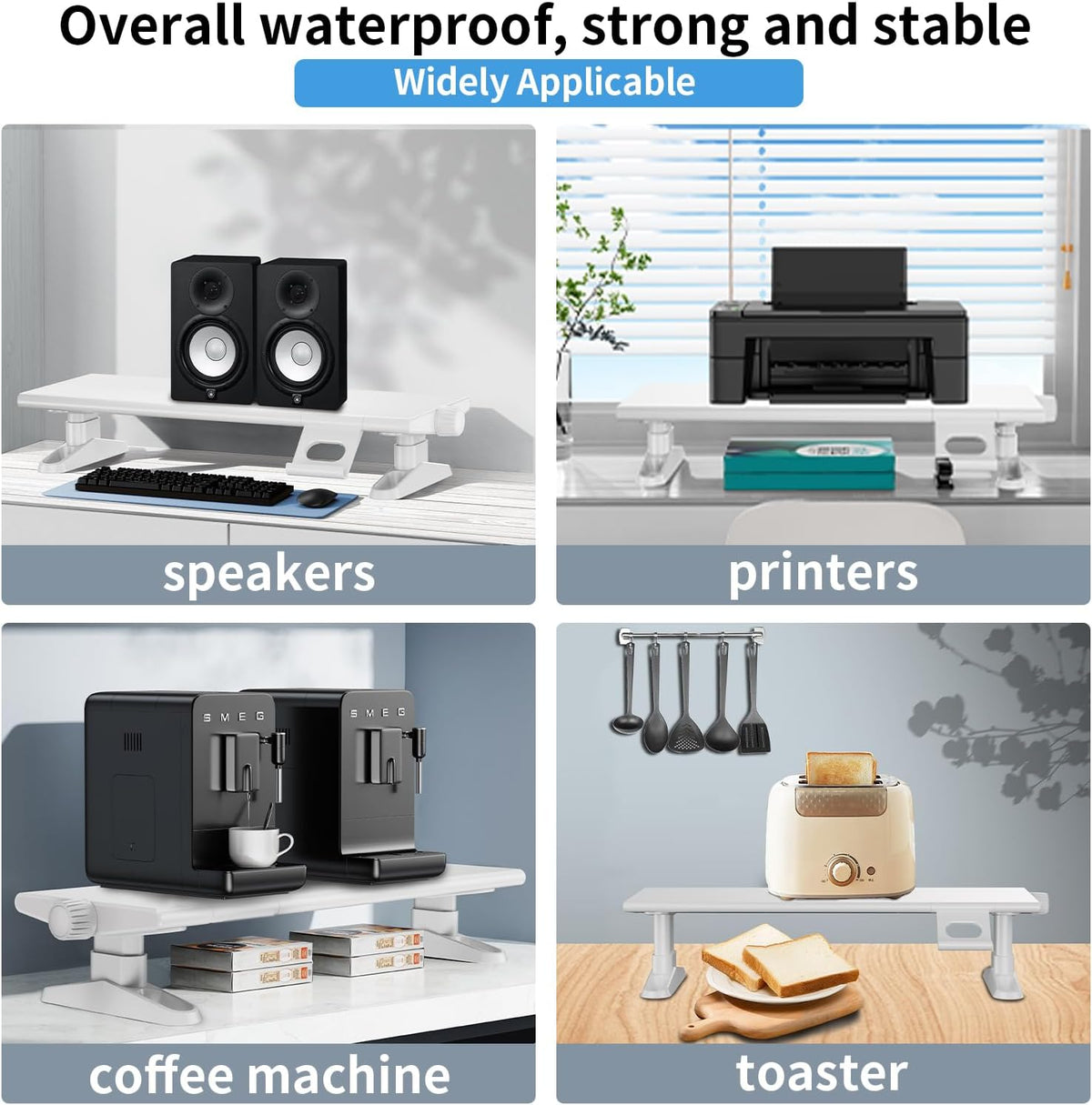 Computer Monitor Stand Riser for Desk,4.4-5.7 Inches Freely Height Adjustable...