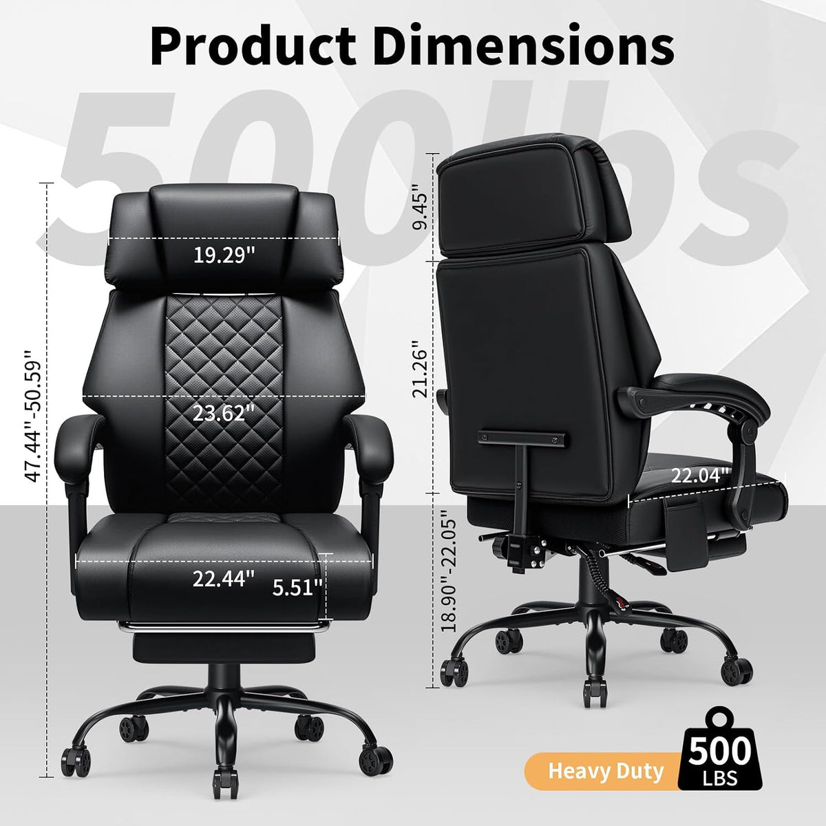 HOFFREE 8-Point Vibration Massage Office Chair with Heat for Home Office