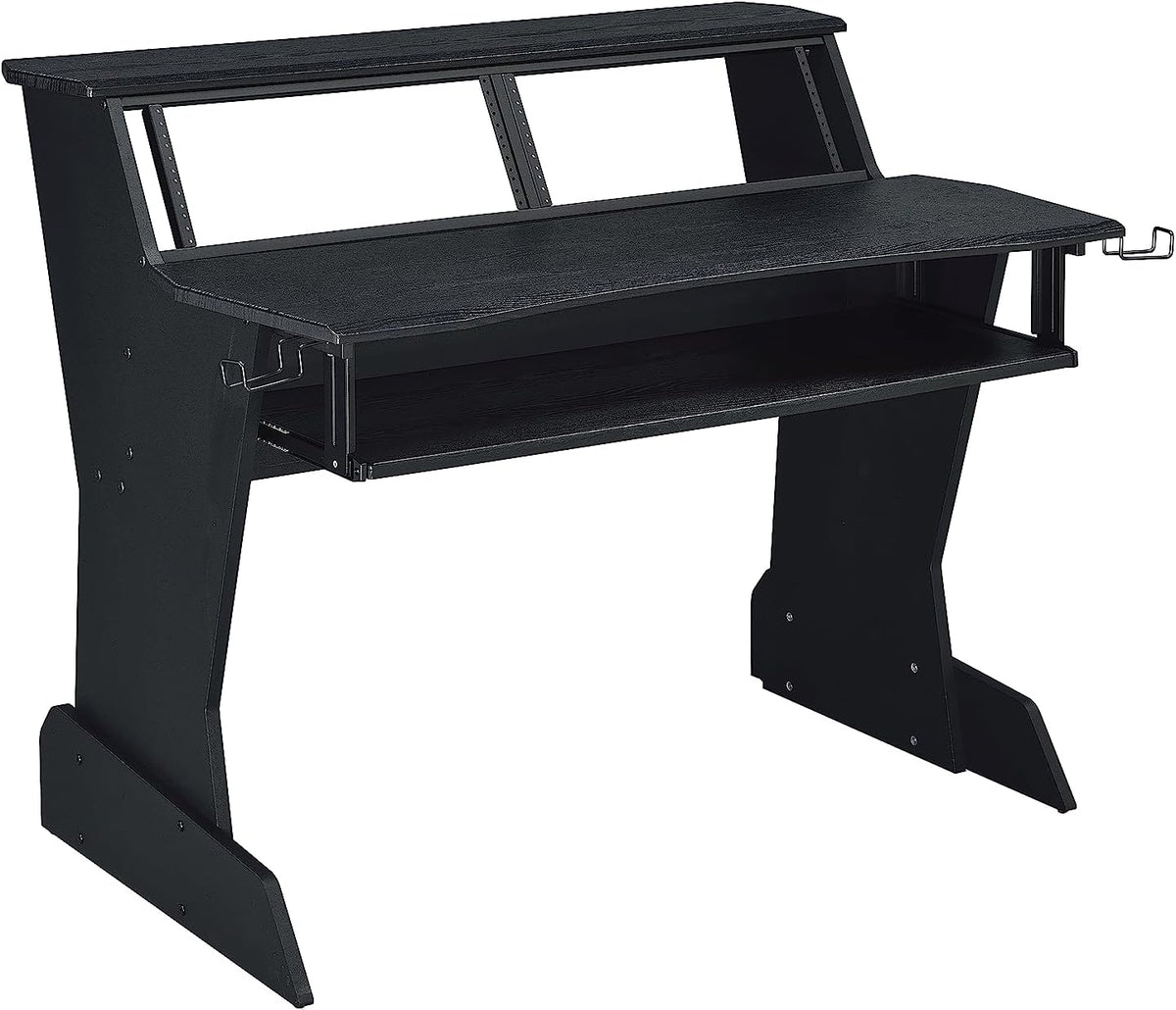 BE200 Series Music Studio Desk Workstation with 2 x 4U Rack (Black)