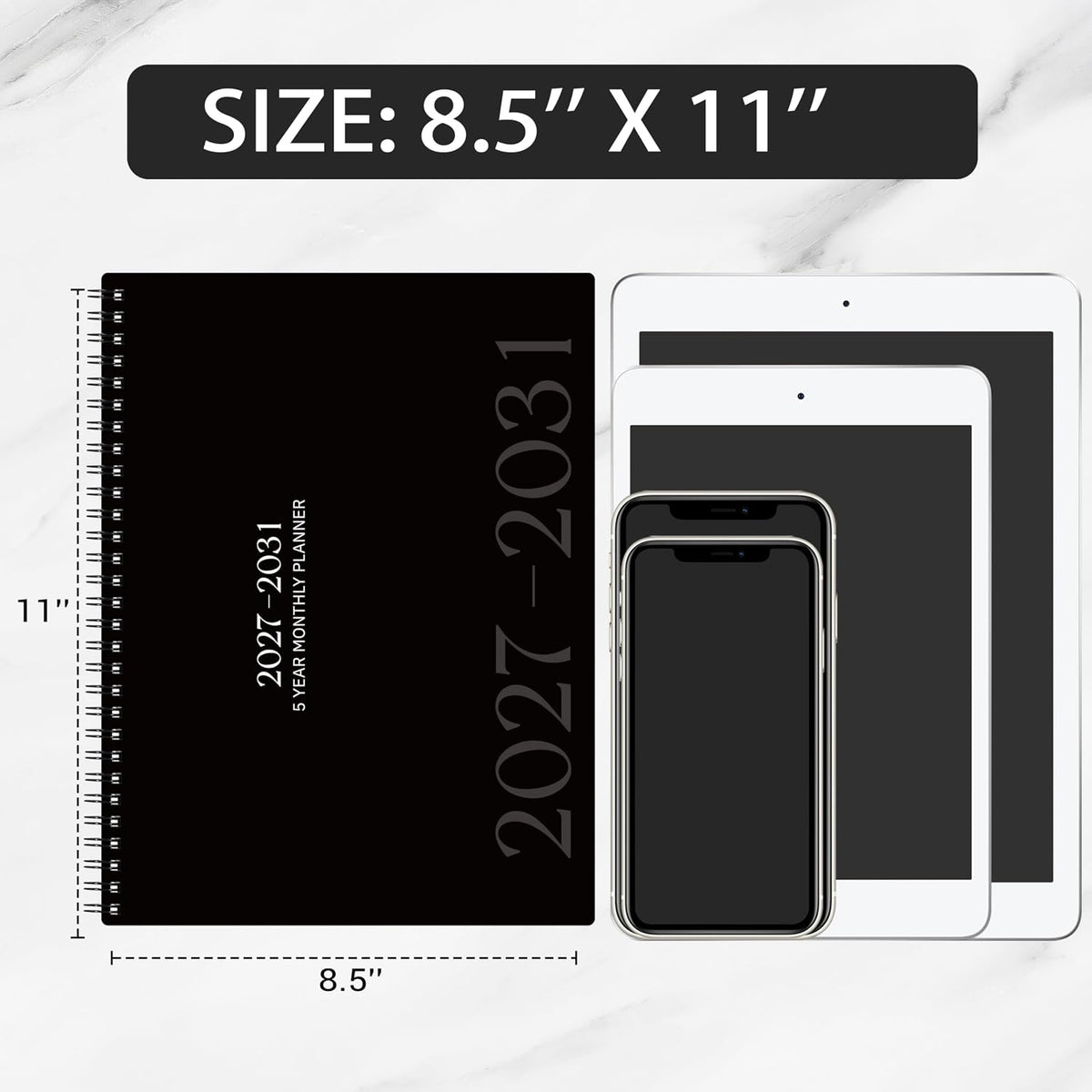 2027-2031 Monthly Planner/Calendar - 5 Year Monthly Planner